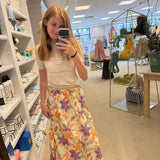 Kai Skirt in Stitched Flower