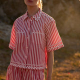 Parker Top in Sconset Red