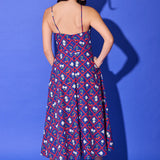 Karin Dress in Navy Cherry