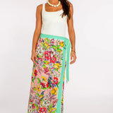 Winnifred Wrap Skirt in Vintage Scarf