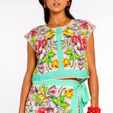 Jackie Top in Vintage Scarf