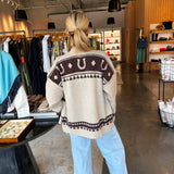 Western Horse Jacquard Knit Cardi