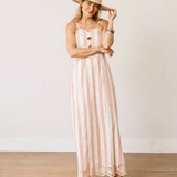 Cherry Pinstripe Sophia Dress