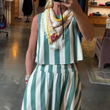 Crop Top in Stone Stripe