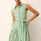 Adalyn Dress in Verdure Stripe