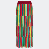 Zaza Skirt in Vibrant Stripe