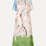Short Sleeve Midi Dress in Cherry Blossom