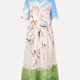 Short Sleeve Midi Dress in Cherry Blossom