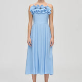 Bustier Dress with Flower Detail