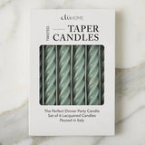 Lacquered Twist Taper Candlestick Pair
