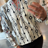 Ashley Top in Arrow Motif