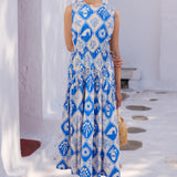 Sleeveless Piped Maxi in Asterias Blue