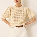 Gail Top in Ivory