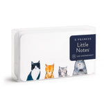 E. Frances Cat's Meow Little Notes pack with four watercolor cats, 55 cards