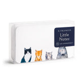 E. Frances Cat's Meow Little Notes pack with four watercolor cats, 55 cards