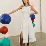 Sedona Dress in Washed Blue Denim