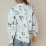 Gracen Top in Pinstripe Floral