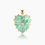 Malene Green Dot Heart Bail Charm