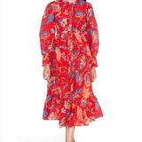 Emira Dress in Carmine