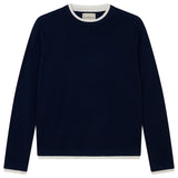 Merino Double Trim Crew