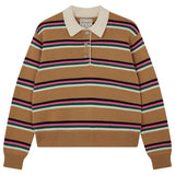 Wool Cashmere Stripe Rugby Sweater