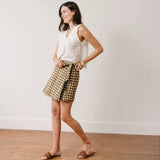Painted Gingham Quilted Juniper Skort