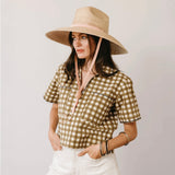Painted Gingham Palmer Top