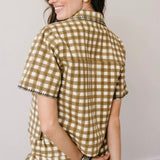 Painted Gingham Palmer Top