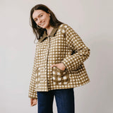 Painted Gingham Barn Jacket
