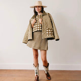 Painted Gingham Barn Jacket