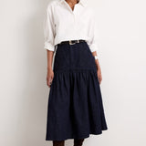 Sophie Denim Skirt in Indigofera