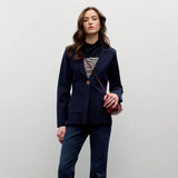 One Button Knit Blazer