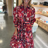 Beverly Dress Chinoiserie Scarlett