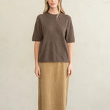 Raw Edge Fine Gauge Crew Knit