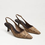 Sam Edelman Bianka snake print slingback kitten heel pumps with pointed toe