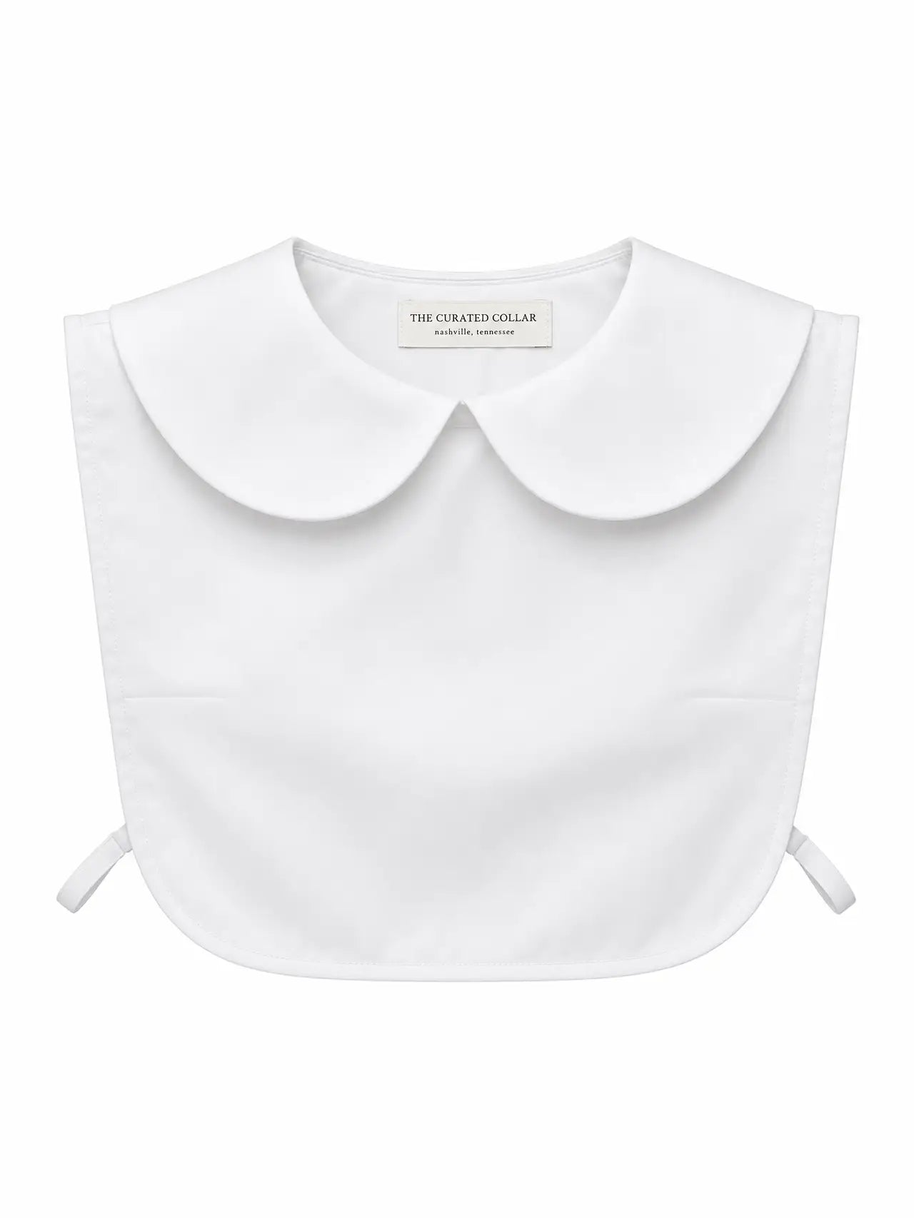 Petra white Peter Pan detachable collar bib by The Curated Collar, Nashville