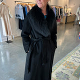 Fur Shaw Collar Cashmere Coat