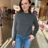 Cashmere Heavy Pocket Sweater in French Beret Grey