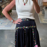 Phoebe Skirt in Centerpiece Black