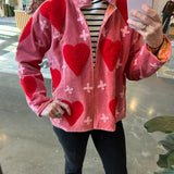 Light Pink and Hot Pink Velvet Jacket
