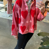 Light Pink and Hot Pink Velvet Jacket