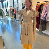 Flutter Sleeve Detail Trench Coat