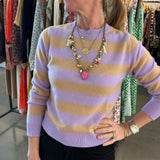 Cashmere Stripe Crew
