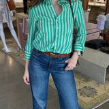 Sloane Shirt in Kelly Stripe