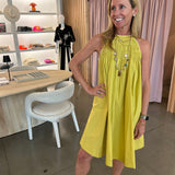 Yellow A Line Mini Dress