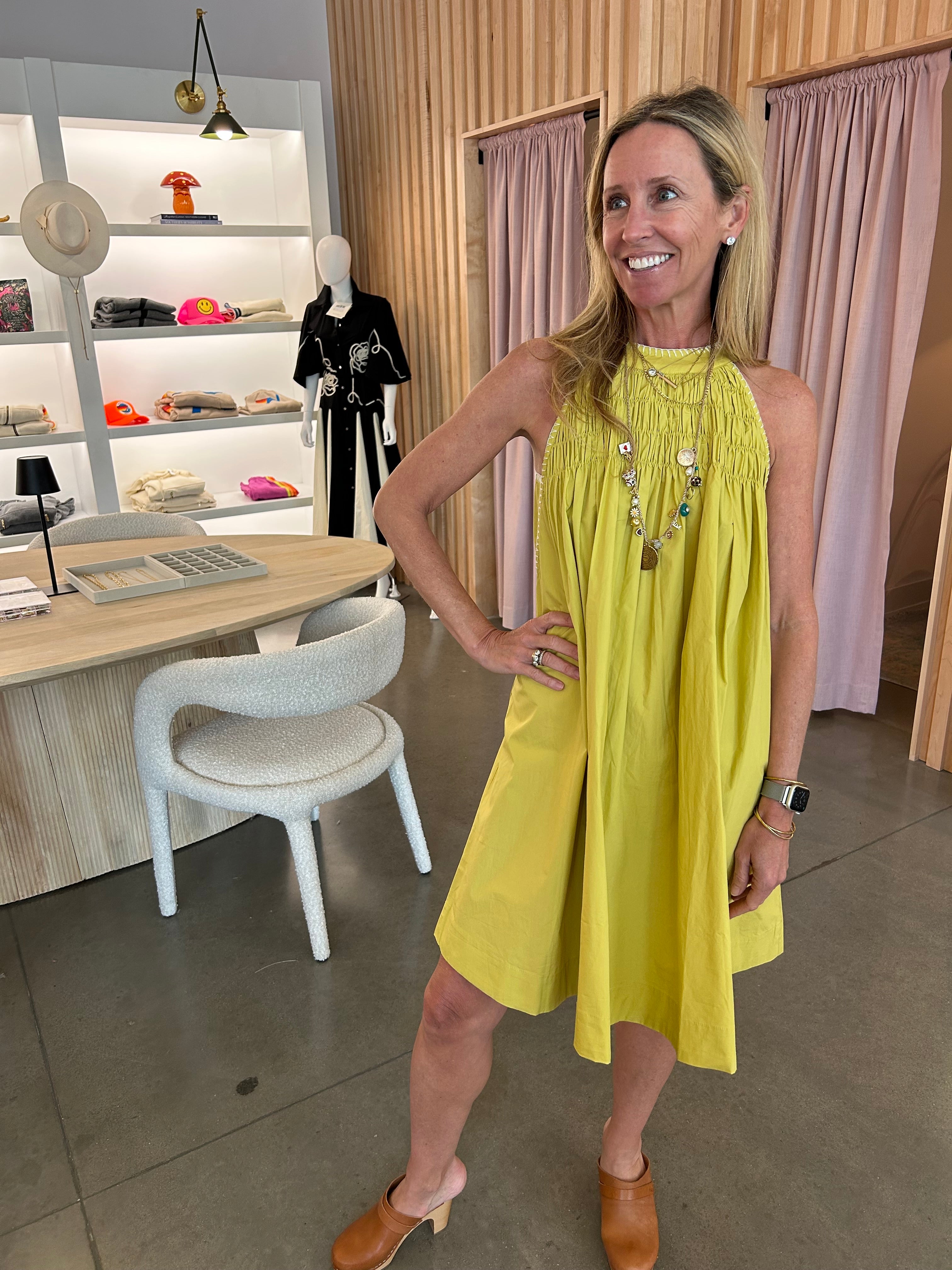 yellow a line mini dress Yellow A Line Mini Dress