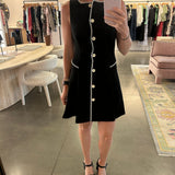 Sleeveless Button Up Mini Dress