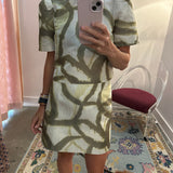 Olivia Top in Seabreeze Ikat Green