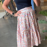 Luella Skirt in Pink Fish Sardine