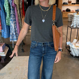 Crop Wide Leg Jean in chevelle